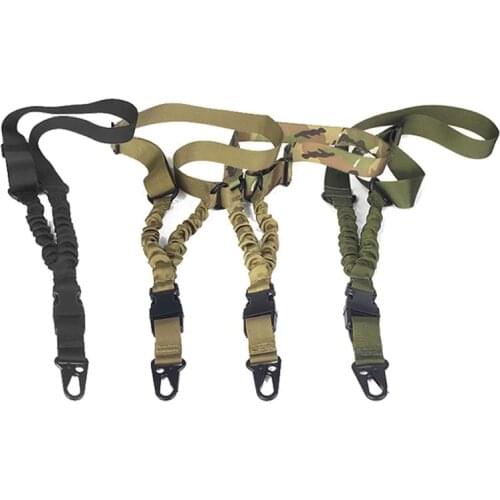 Outdoor Nylon Multi-Mission Adjustable one 1 Single Point Sling Strap Tactical Gun Rifle Sling Strap Belt MC/BK/KK/OD Free Shipp
