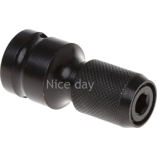 1/2"Drive To 1/4"Hex Shank Converter Quick Release Chuck Screwdriver Bit Adapter F14 20 Dropship