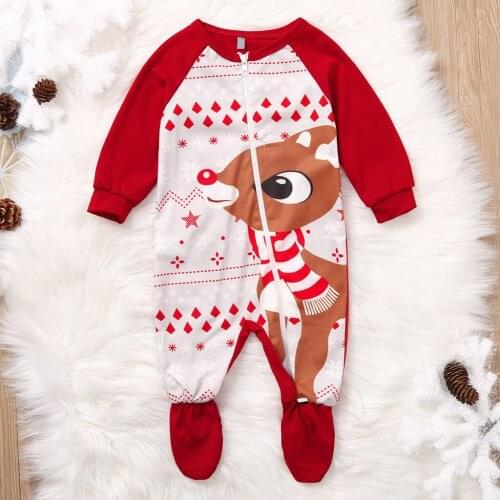 Christmas Clothing Autumn Newborn Infant Baby Girl Boy Christmas Xmas Deer Romper Jumpsuit Outfits Overalls For Children