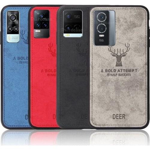 For Vivo V21E Y12S Y1S Y11S Y31S Y51A V20SE V20 Pro Fabric Silicone Case Vivo Y20i Y20S Y30 Y50 Y15 Y17 Y19 Y70 Y91C Cloth Cover
