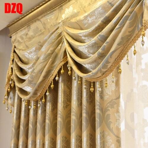 Curtains Tulle for Living Room Dining Bedroom Valance Luxury European Style Thickening Shading Modern Window Mantle Villa