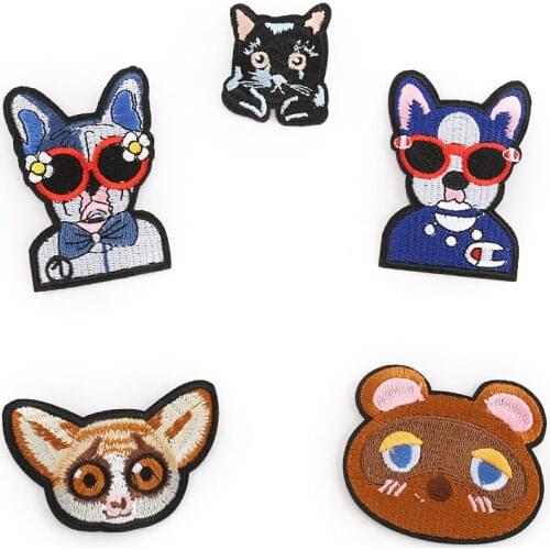 High Quality New Cute Animal Cat Puppy Embroidered Patch DIY Clothing Accessories Badge