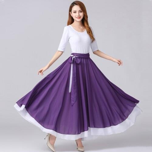 Flamenco Skirt Women Performance Costume Spanish Bullfight Outfit Swing Skirt Party American Clothing Ballroom Dancewear DL7410