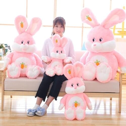 1pc 70/90/120cm Rabbit Doll plush toy Bunny pillow Xmas Gifts for Kids with High Quality and long plush fabrics Felt Comfortable