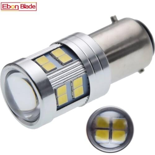 1Pcs Motorcycle LED Headlight Bulb BAX15D 2835 24SMD Motorbike Scooter Moped Headlamp Head Light Car Auto Lamp White 6V 12V 24V