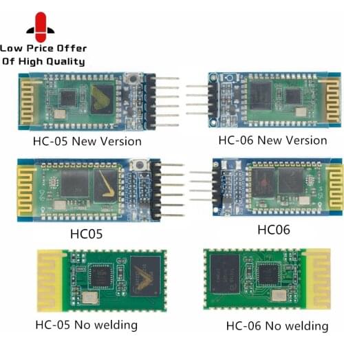 10PCS SM HC05 HC-05 HC06 HC-06 JY-MCU anti-reverse, integrated Bluetooth serial pass-through moduleHC-05 master-slave 6pin