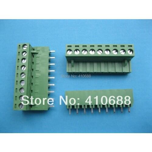 24 Pcs 9 way/pin Pitch 5.08mm Screw Terminal Block Connector Pluggable Type Green 2EDCK-2EDCV-5.08