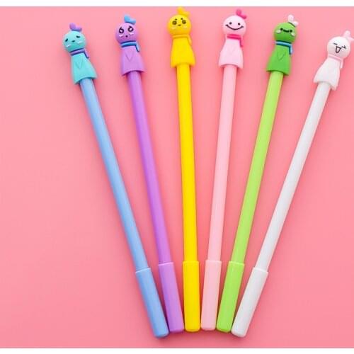 36pcs Creative Neutral Pen lovely fresh students learn Stationery Black signature Pen