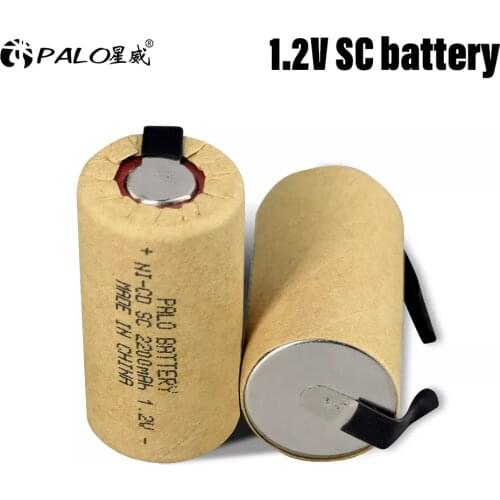 SC Battery Batteries 1.2V 2200mAh Sub C Ni-Cd Rechargeable Battey with Welding Tabs For Electric Drill Screwdriver battery