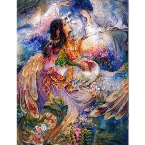 Fantasy angel beauty 5D DIY Diamond Painting angel Full Square round stone 5D Rhinestone Embroidery Mosaic Wall Decor