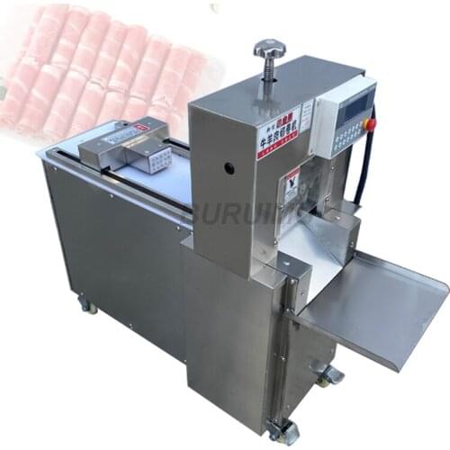 Automatic Double Cut Lamb Roll Machine Electric Freeze Meat Cutting Machine Stainless Steel Mutton Rolls Machine