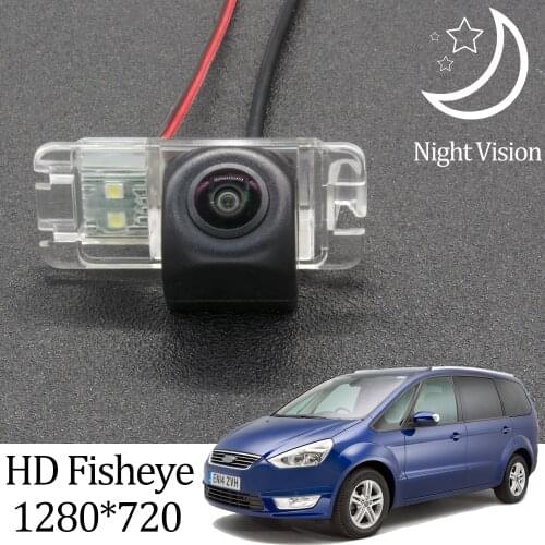 Owtosin HD 1280*720 Fisheye Rear View Camera For Ford Galaxy MK3 2006 2007 2008 2009 2010 2011 2012 2013 2014 Car Vehicle Camera