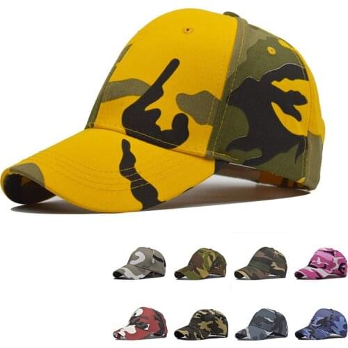 Unisex Cotton Camouflage Adjustable Baseball Cap Outdoor Peaked Cap Paternity Seasons Outing Sun Hat Women/Men Leisure Hats