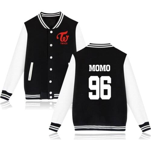 TWICE kpop Baseball Jacket Coat Fleece Letters Printed Sweatshirt Hoodies Pullover Long Sleeve Tracksuit Tops k pop Clothes