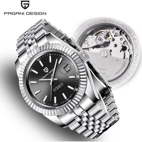 PAGANI Design Watch Mens Top Luxury Brand Automatic Mechanical Mens Watches Stainless Steel Strap Waterproof Luminous Watches