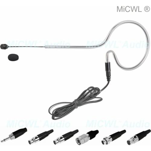 MiCWL SE02 Black earset Face Headset Microphone for Shure Audio-Technica AKG Sennheiser MiPro Wireless Mic System