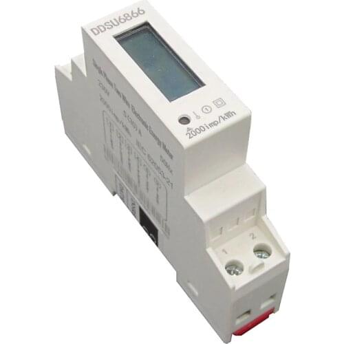DDSU6866 5(30)A 230V 50HZ Single phase Din rail KWH Watt hour din-rail energy meter LCD