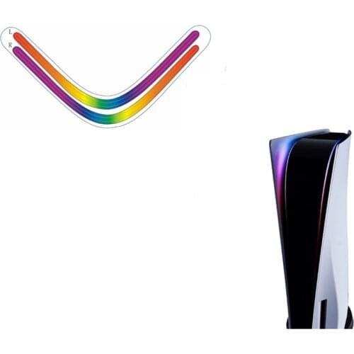 For PS5 Console Rainbow Gradient Sticker Self Adhesive Decals LED Lightbar For CD-ROM Digital Version Game Accessories