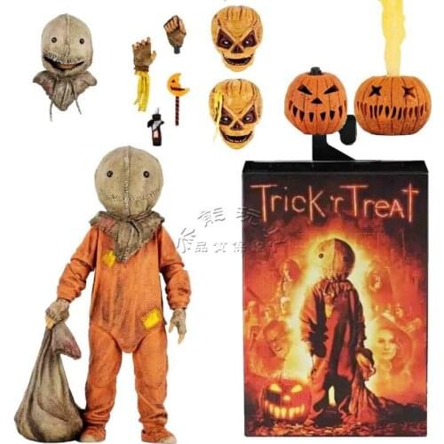Bandai Trick'R Treats Halloween Pumpkin Man Sam Action Figure Movable Joints Figures Collect Toys