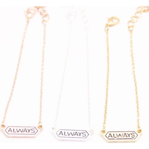 Geometric hexagon bracelets for girls Capital letter bracelets and