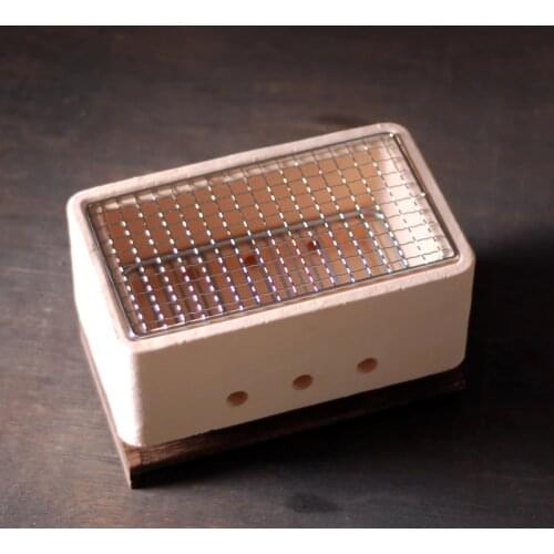 Japanese style charcoal barbecue grill thickening small stove home outdoor mini BBQ mud roast meat charbroiler tool