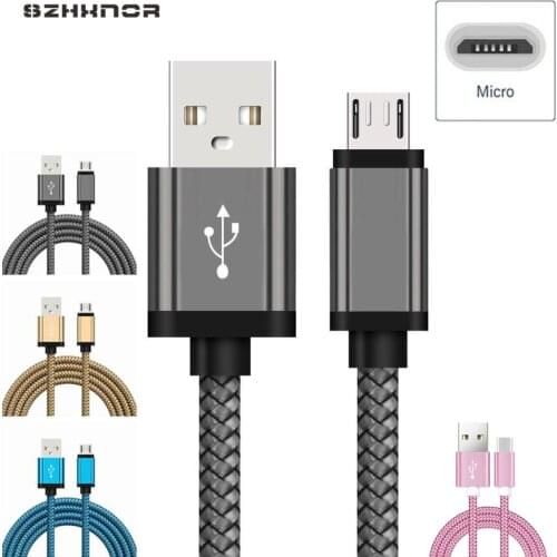 0.2M 2M Metal Micro USB Charger Cables For Xiaomi Redmi Note 5 Plus 4x Note5 5A 6A S2 redmi 6 Pro Microusb fast Charging Short
