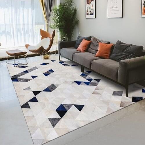Nordic style genuine cowhide skin fur patchwork natural cow leather carpet for living room decoration office carpet