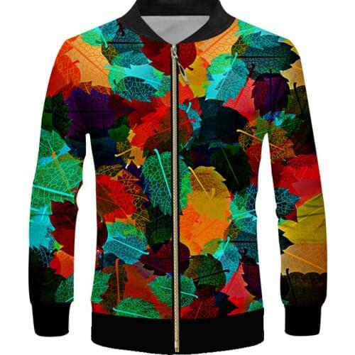 CJLM Spring New Man Women Casual Harajuku Big Size 3D Printed Personality Pattern Square Triangle Geometry Colorful Zip Jacket