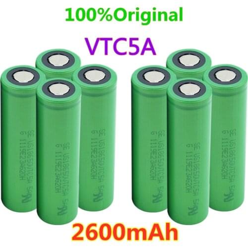 100% High Drain VTC5A 18650 battery Li-ion Lithium Battery high Capacity 2600mAh For Flashlight headlight Sony batteries