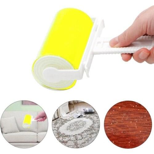 Reusable Washable Sticky Lint Picker Roller Silicone Dust Wiper Pet Hair Clothes Scrubber Sucking Fluff Remover Brush