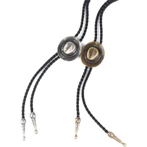 Chinas fashion European and American fashion tie rope western cowboy hat alloy necklace mens accessories wholesale boho