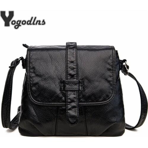 Soft Leather Crossbody Bags For Women Messenger Bags 2021 Vintage Leather Bags Handbags Women Famous Brand Small Shoulder bag
