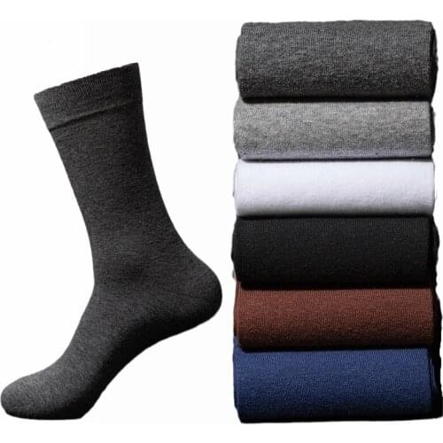 10 Pairs Cotton MensSocks Business Long Socks High Black Male Gift Comfortable Breathable