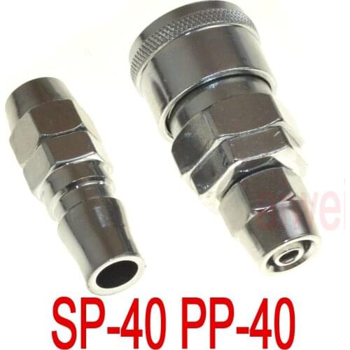 New Air Compressor Pneumatic Quick Coupler Connector Socket Fittings Set SP-40 PP-40 For 8mm ID x 12mm OD Hose