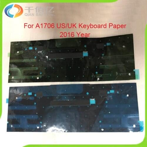 New US/UK Black Cover Foil Paper Shield Backlit A1706 Keyboard Backlight For Macbook Pro 13" Retina A1706 2016 Year