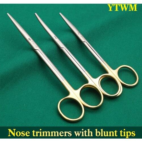 Stainless steel nose round-headed tissue cut nose comprehensive plastic surgery tools nasal cavity stripping blunt scissors