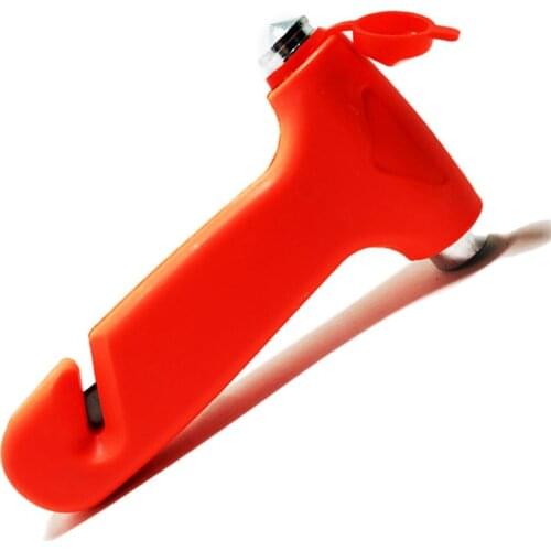 Portable Triple Car Safety Hammer Emergency Vehicle Escape Tool For Life Saving Seat Belt Cutter Hammer Key Chain Glass Breaker