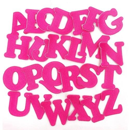 Rose Red Letter Patch Alphabet Embroidery Applique For T-shirt I On Garment Accessories Name Patches