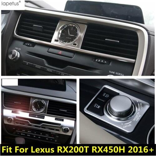Lapetus Driving Model Knob / Central Control CD Panel / Clock Ring / Air AC Vent Cover Trim Fit For Lexus RX RX450h 2016 - 2020