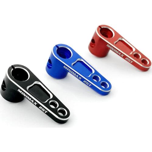 RC Car Aluminum 25T Servo Horn Steering Arms For Traxxas TRX4 RC Crawler Truck Black & Red Aluminum 25T Servo Horn Steering Arms