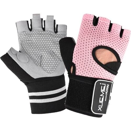 Man And Women Sports Crossfit Gloves Bodybuilding Weightlifting Gym Gloves Non-slip Dumbbell Fitness Gloves Workout Training