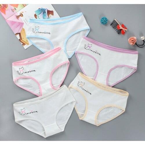 10pc/lot Girls Underwear Cotton Briefs Breathable Children Cartoon Summer Low Waist YFP88