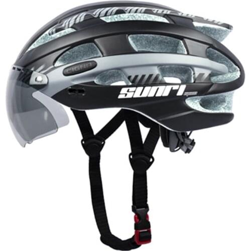 Bicycle Helmet EPS Integrally-molded Breathable MTB Road Bike Helmet Goggles Lens Aero Men Women Cycling Helmet