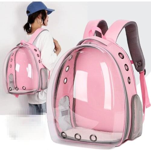 Cat bag breathable portable pet carry backpack cat and dog outdoor travel backpack transparent space style pet backpack cat bag