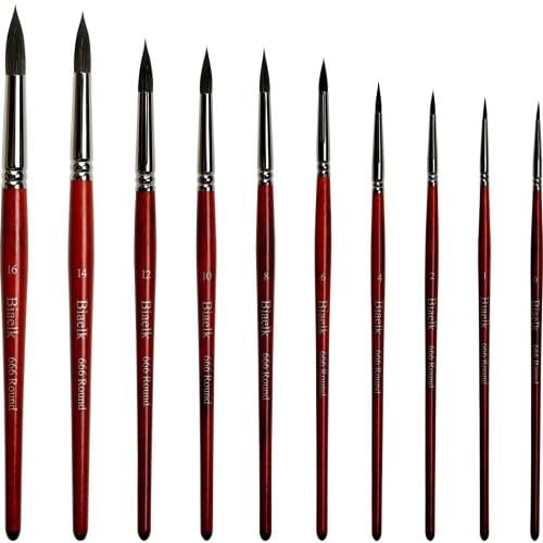 High Quality 1PC 666Round Squirrel Mix Hair Wooden Handle Watercolor Acrylic Artist Art Tool Supplies Paint Brush