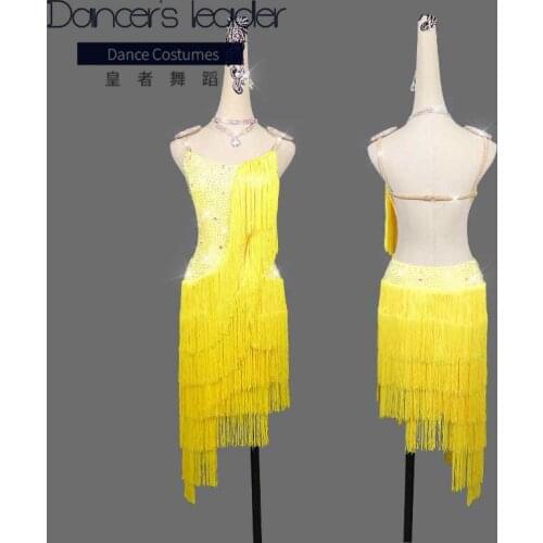 High-end custom Latin dance costume female adult diamond tassel chacha tango professional stage competition performance costume