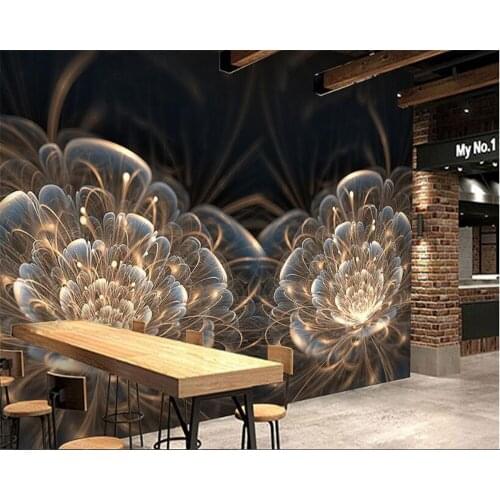 WELLYU Fantasy indoor 3d wallpaper dazzling flower coffee table desktop design bar tooling background wall papel de parede3D