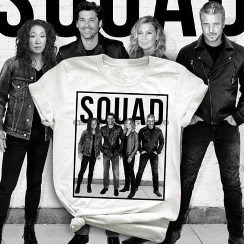 Greys Anatomy Squad T Shirt White Cotton Ladies S-3Xl 2019