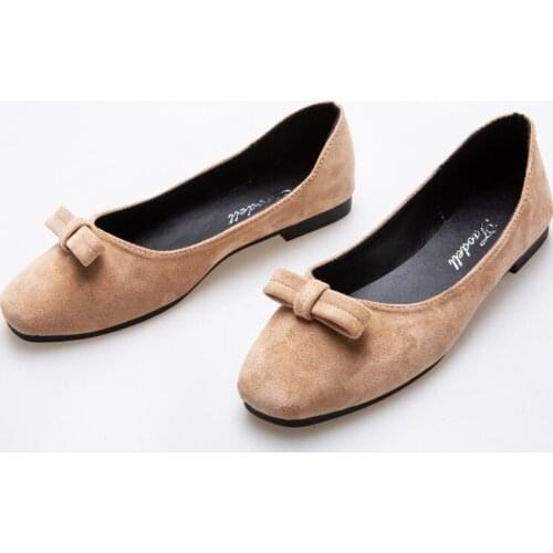 New Women Flat Shoes Simple Style Elegant Comfortable Flat Fashion Bow Sweet Solid Color Dating Essential Sapato Feminino W33-39