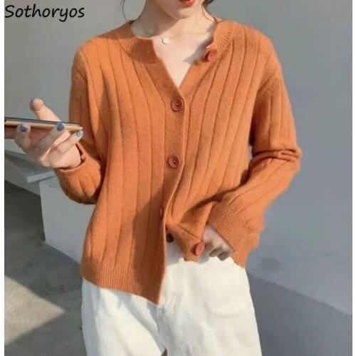 Women Cardigan Solid Slim Lovely Students All-match Fashion Leisure Knitted Single Breasted Fresh Comfortable High Quality Chic